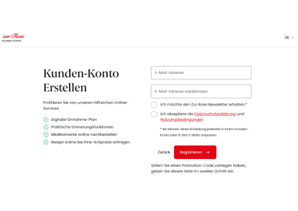 Kunden-Konto erstellen